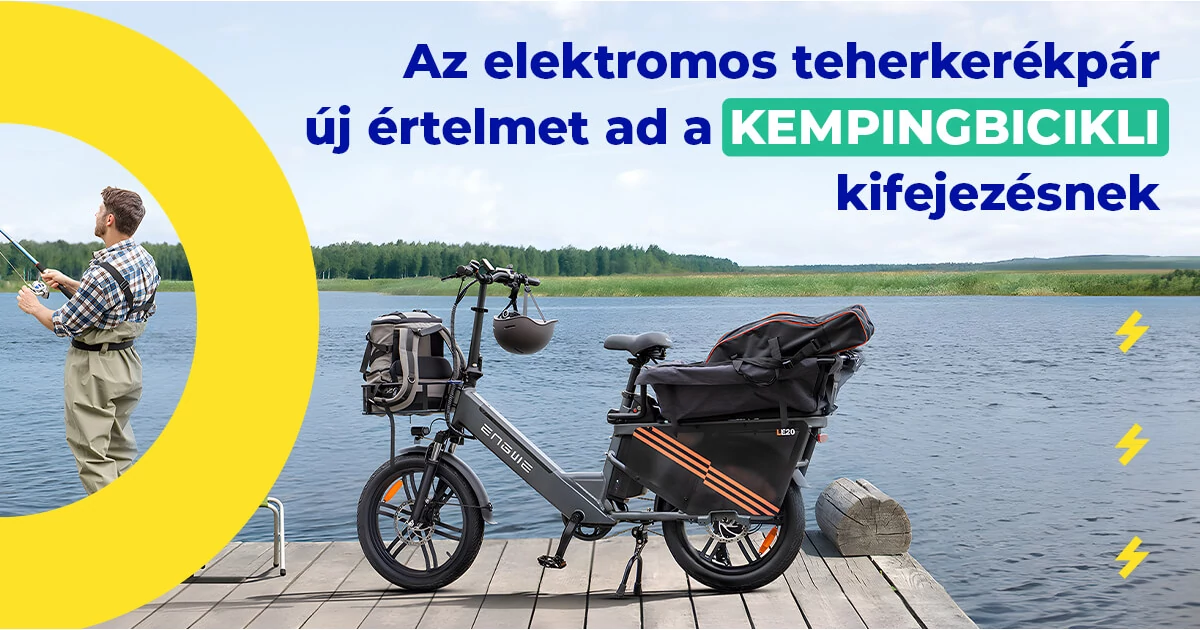 Az elektromos teherkerékpár új értelmet ad a kempingbicikli kifejezésnek