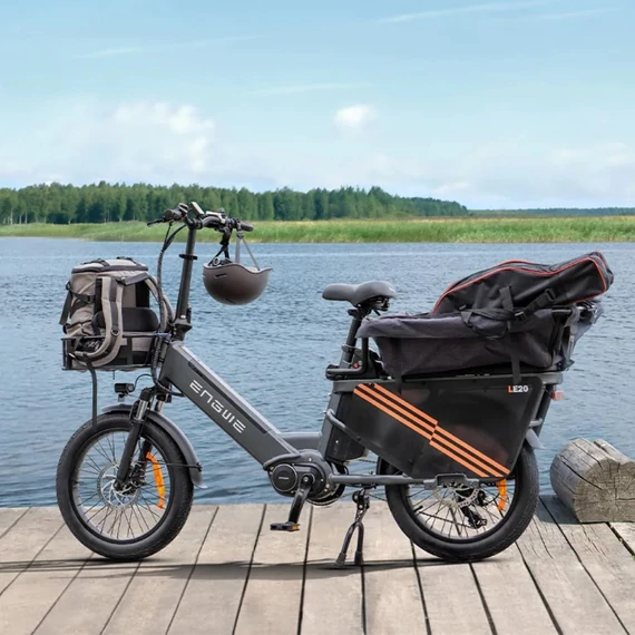 Variálható vászontáska kerettel és háttámlával az ENGWE LE20 cargo ebike-hoz
