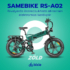 Kép 8/14 - Samebike RS-A02 Bixie zöld all-terrain összecsukható 20&quot; elektromos kerékpár